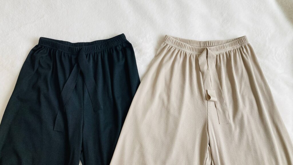 さらてろパジャマ ロングパンツ おしゃれリボン