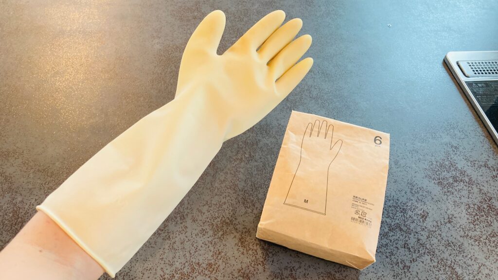 無印良品のゴム手袋 Mサイズ